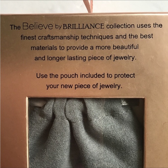 BELIEVE BY BRILLIANCE ROSE GOLD CRYSTAL LARIAT BRACELET NWT - Picture 12 of 14